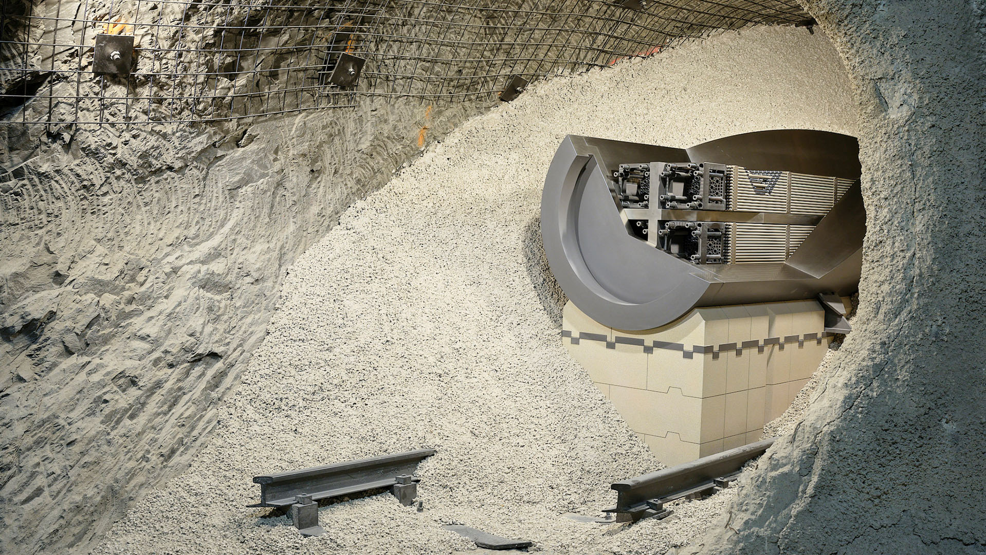 Blick auf radioaktive Abfälle